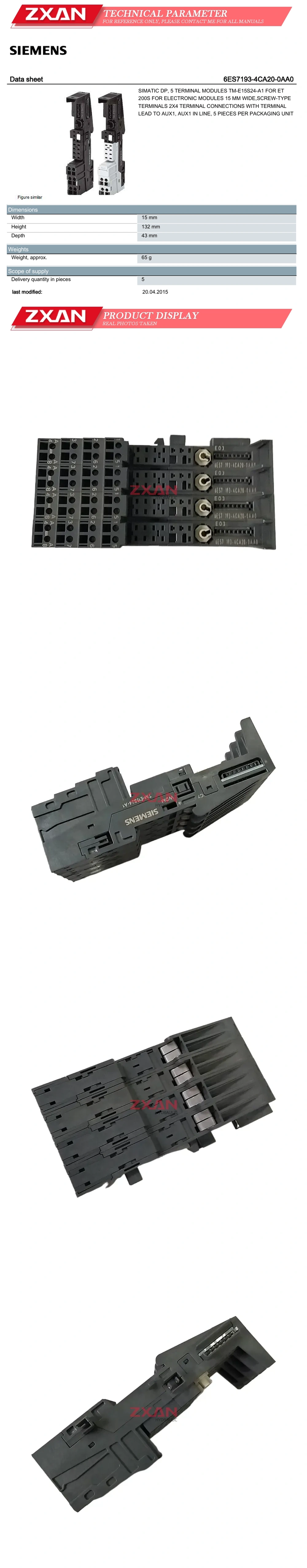 Siemens 6ES7193-4CA20-0AA0 Description