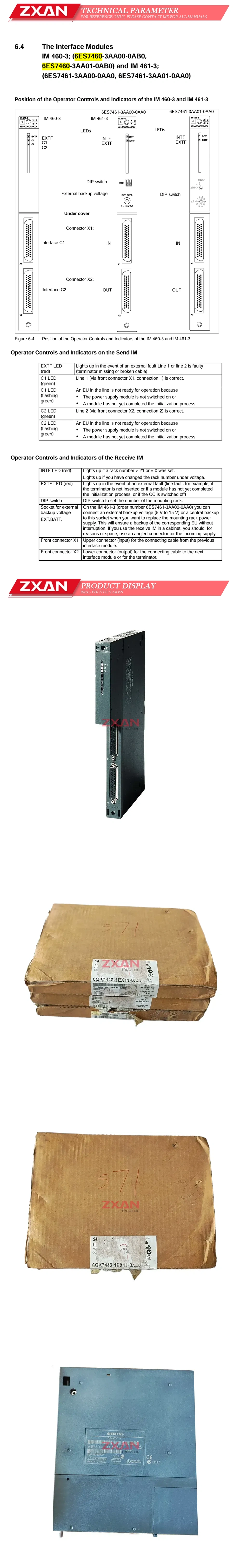 Siemens 6ES7460-3AA00-0AB0 Description