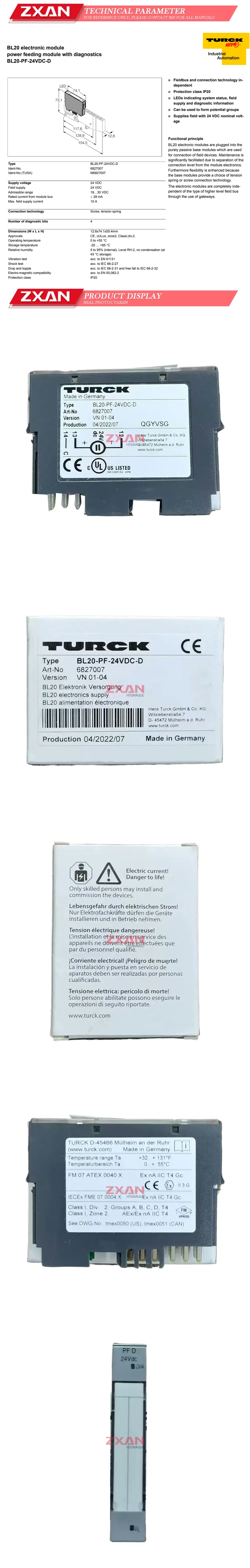 TURCK BL20-PF-24VDC-D Description