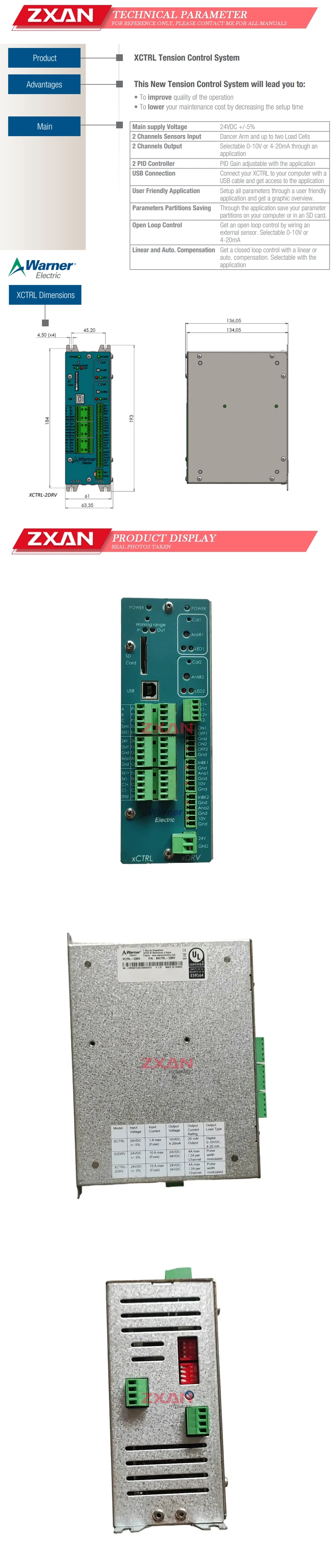 WARNER XCTRL-2DRV Description