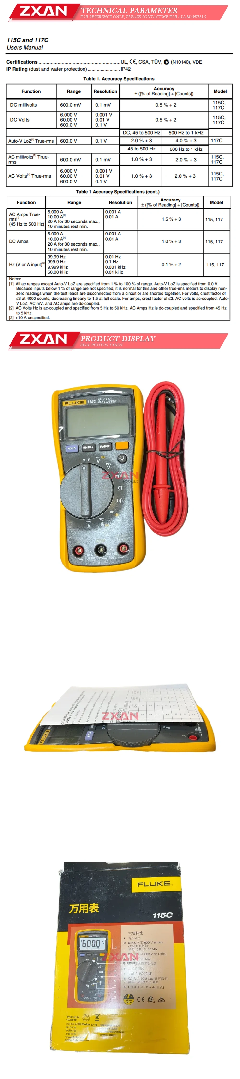 FLUKE 115C Description
