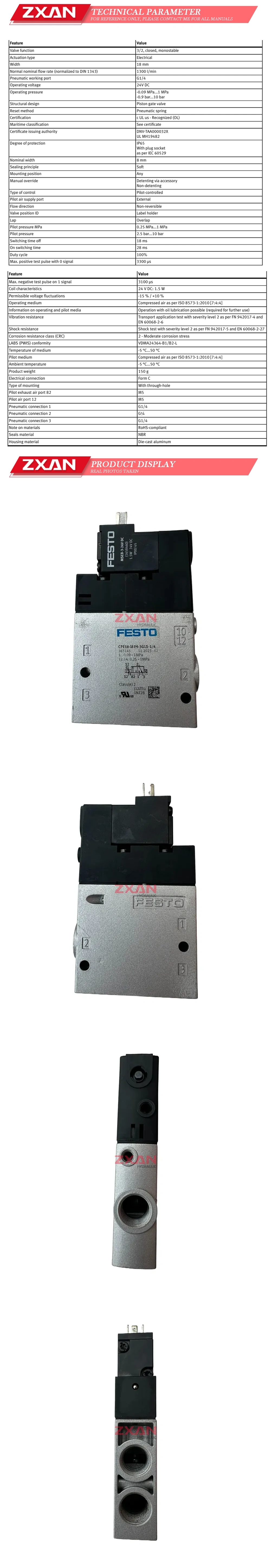 Festo CPE18-M1H-3GLS-1/4 Description