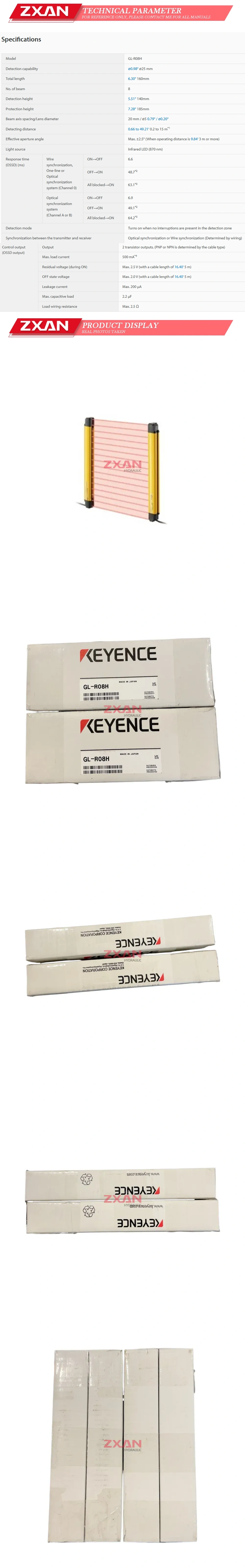 KEYENCE GL-R08H Description