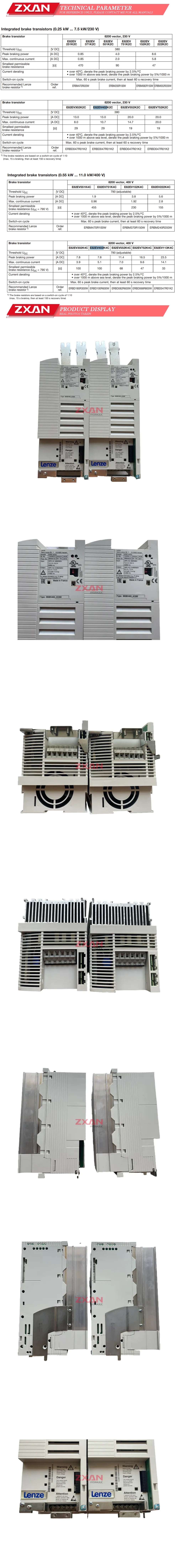 Lenze E82EV402-4C200 Description