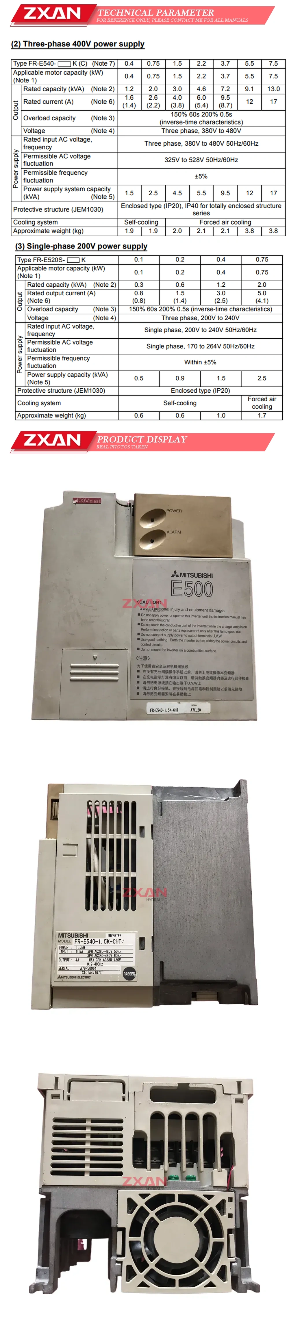 Mitsubishi E540-1.5K-CHT Description