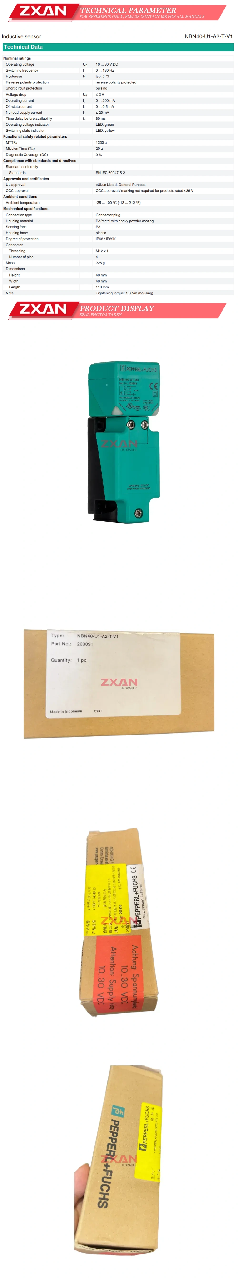 Pepperl+Fuchs NBN40-U1-A2-T-V1 Description