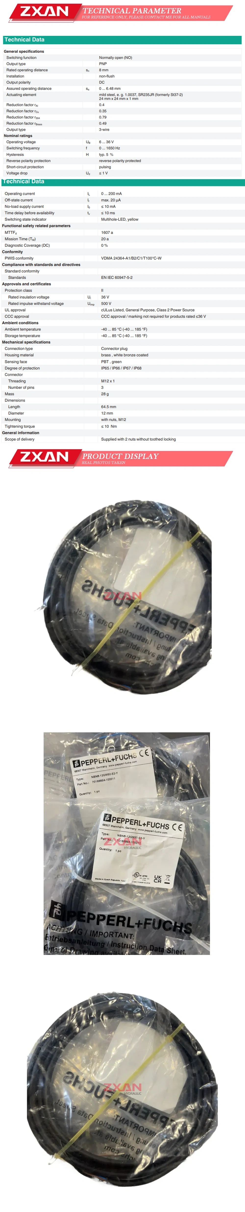 Pepperl+Fuchs NBN8-12GM50-E2-Y Description