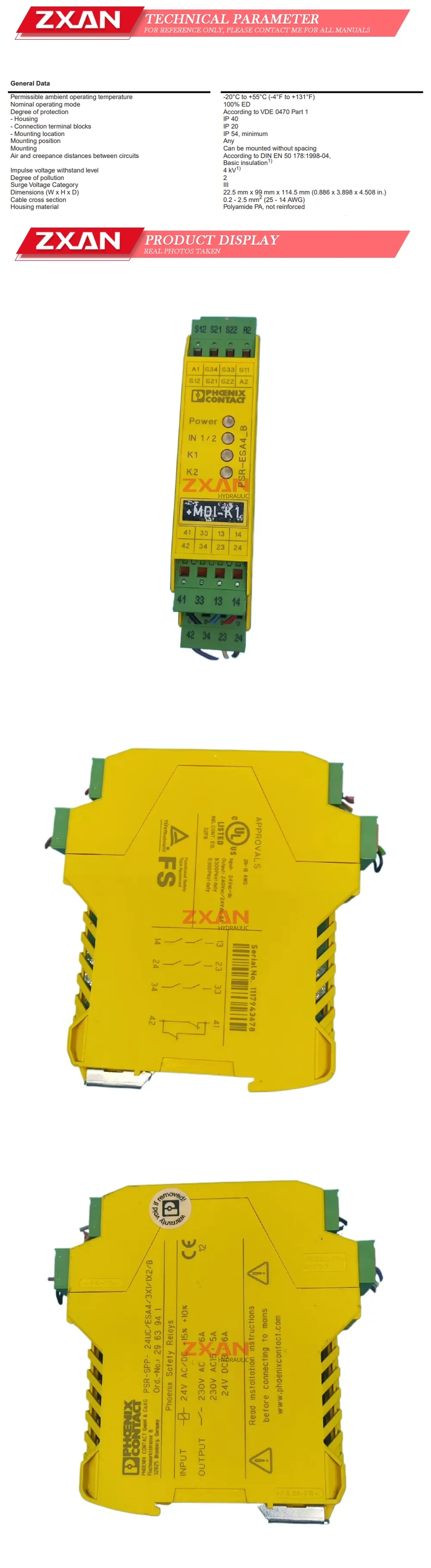 Phoenix Contact PSR-ESA4_B PSR-SPP-24 Description