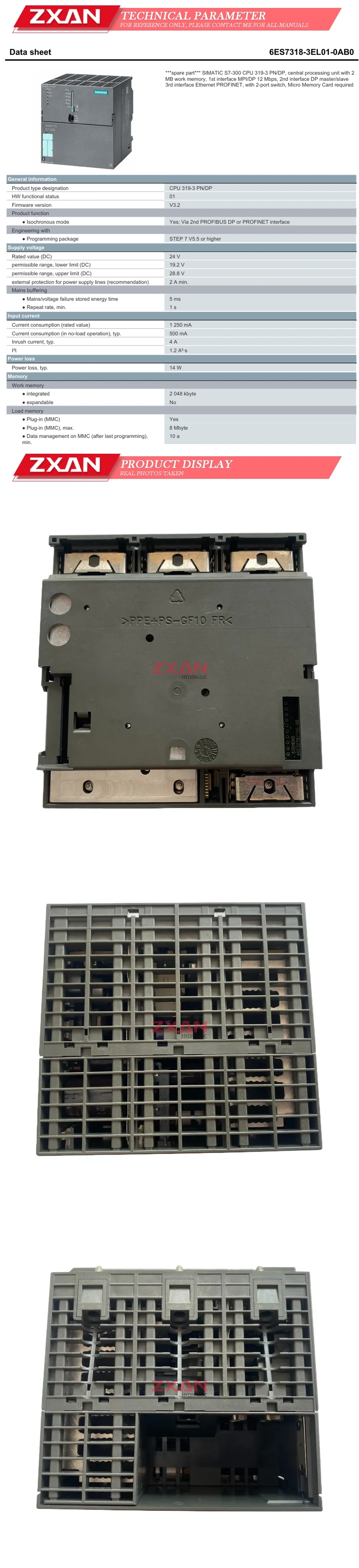 Siemens 6ES7318-3EL01-0AB0 Description