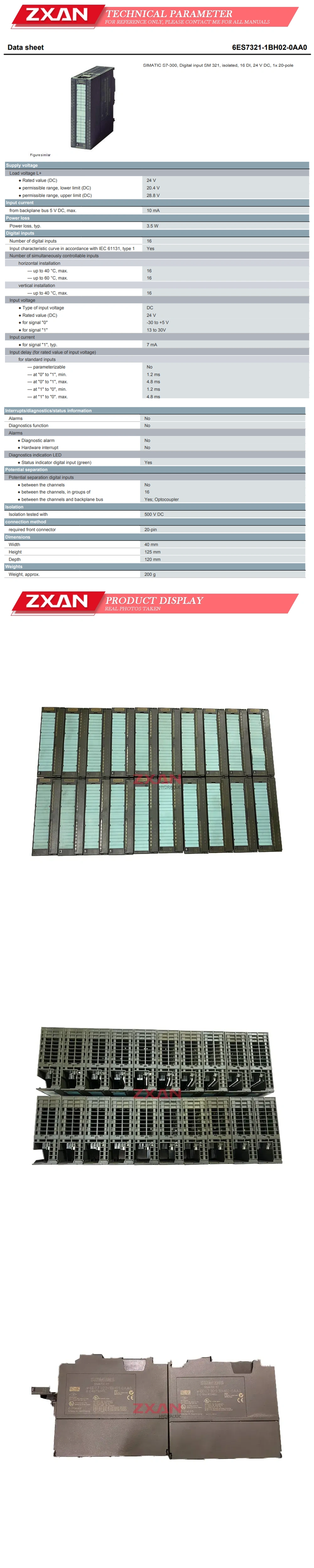 Siemens 6ES7321-1BH02-0AA0 Description