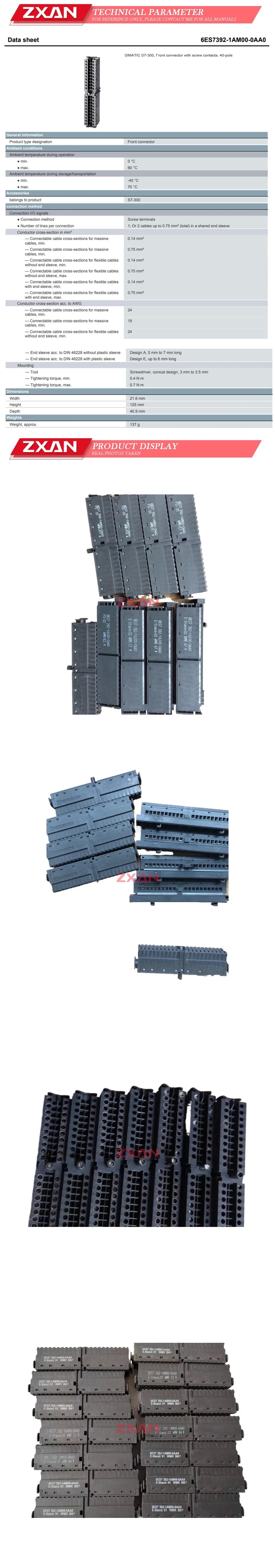 Siemens 6ES7392-1AM00-0AA0 Description