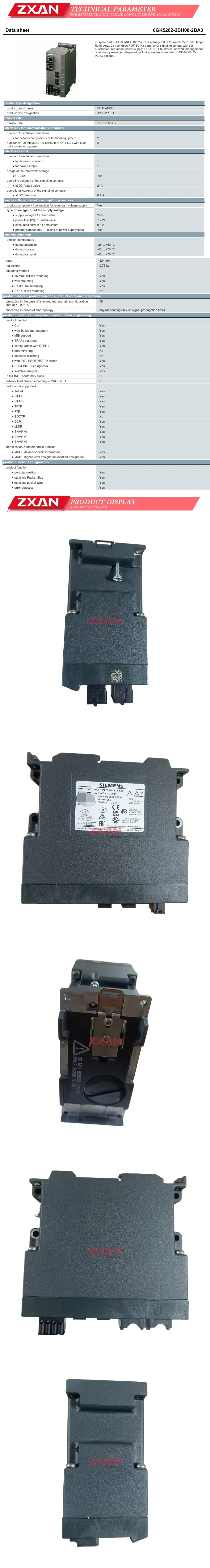 Siemens 6GK5202-2BH00-2BA3 Description