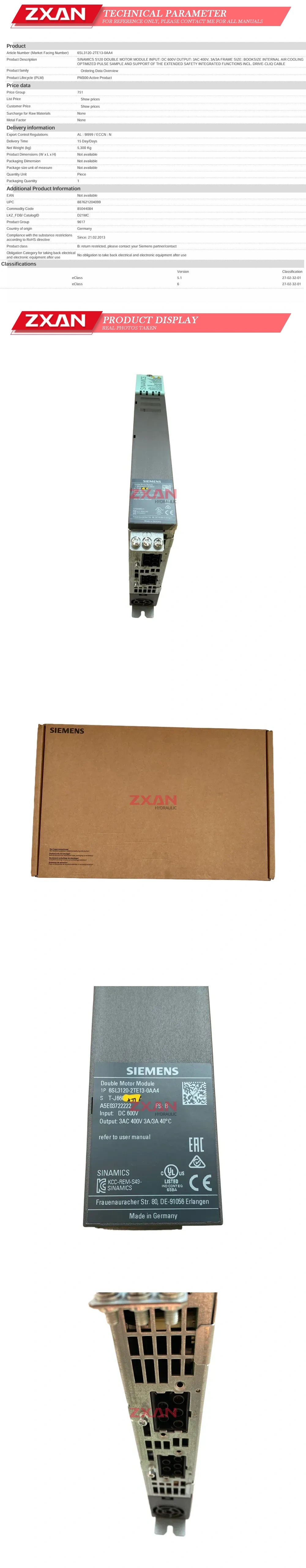 Siemens 6SL3120-2TE13-0AA4 Description