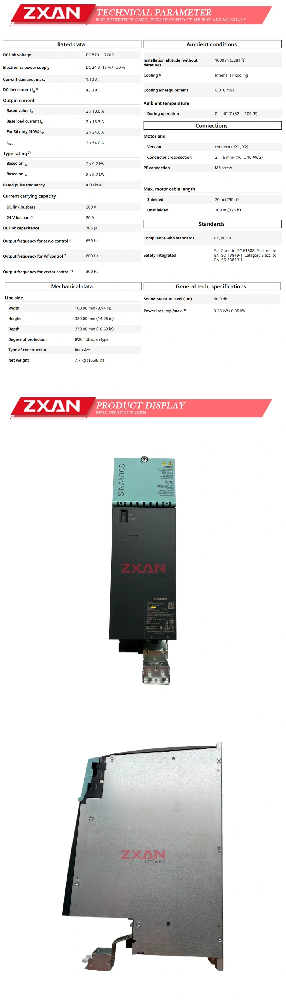Siemens 6SL3120-2TE21-8AD0 Description