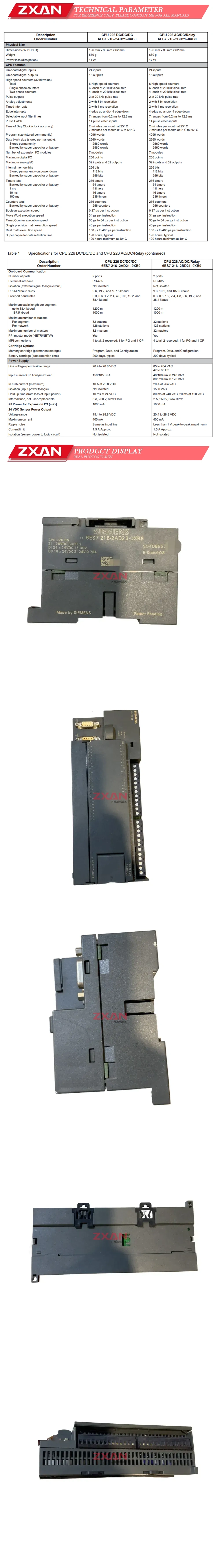 Siemens SIMATIC CPU226 Description