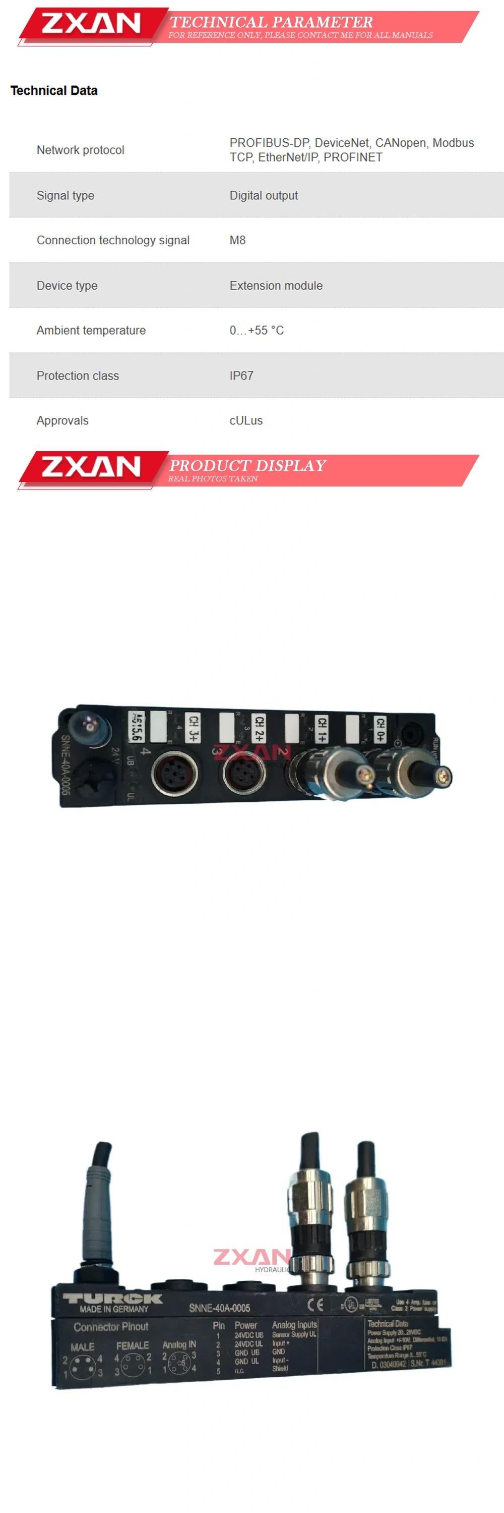TURCK SNNE-0008D-0006 Description