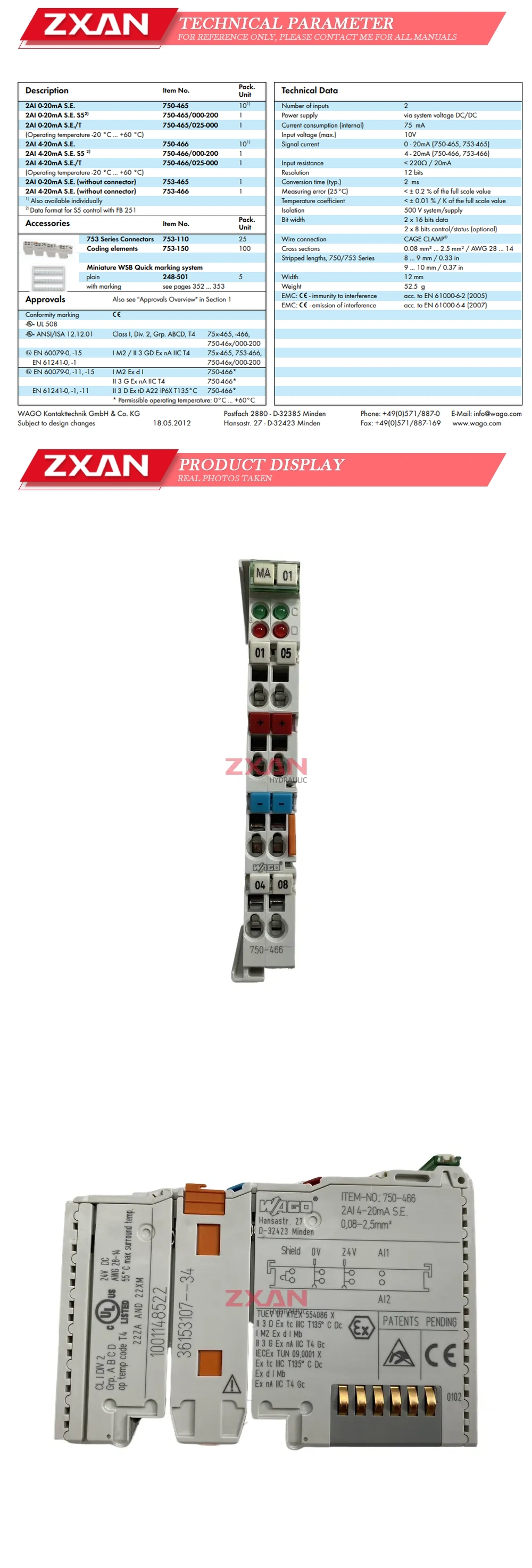 WAGO 750-466 Description