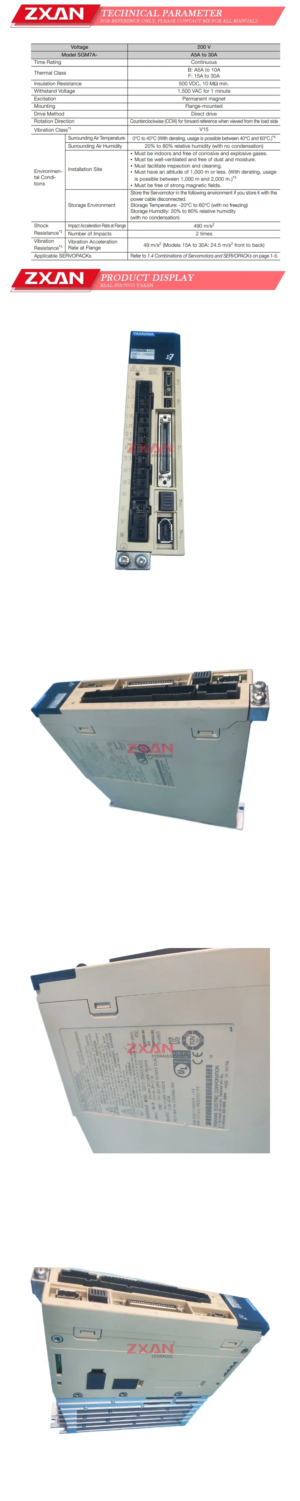 Yaskawa SGD7S-2R8A00A00 Description