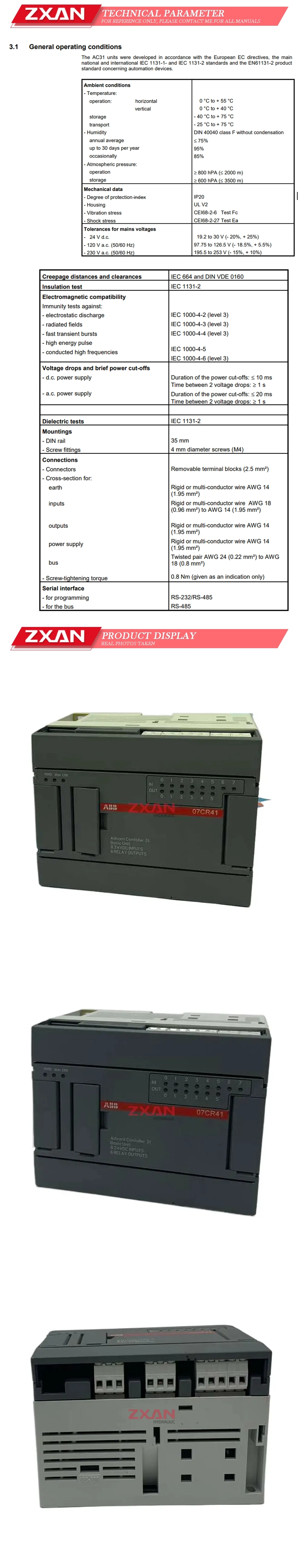 ABB 07CR41-S3.6 Description