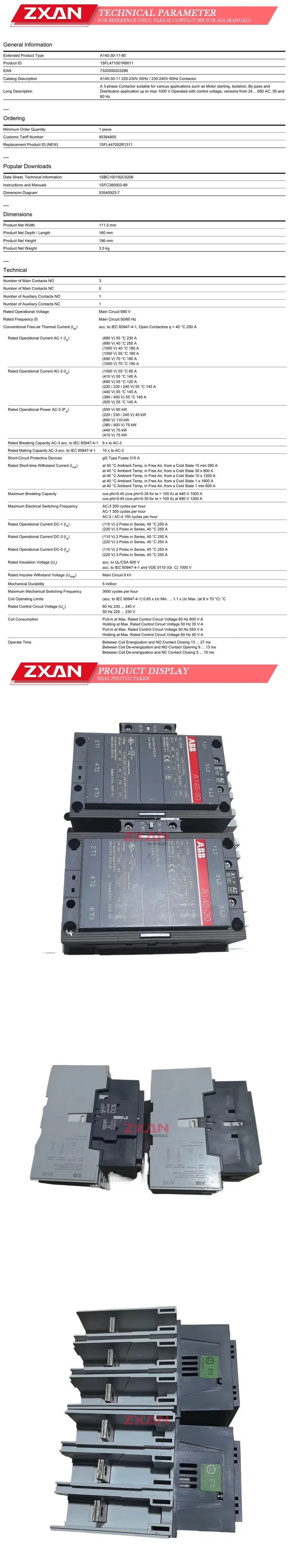ABB A145-30 Description