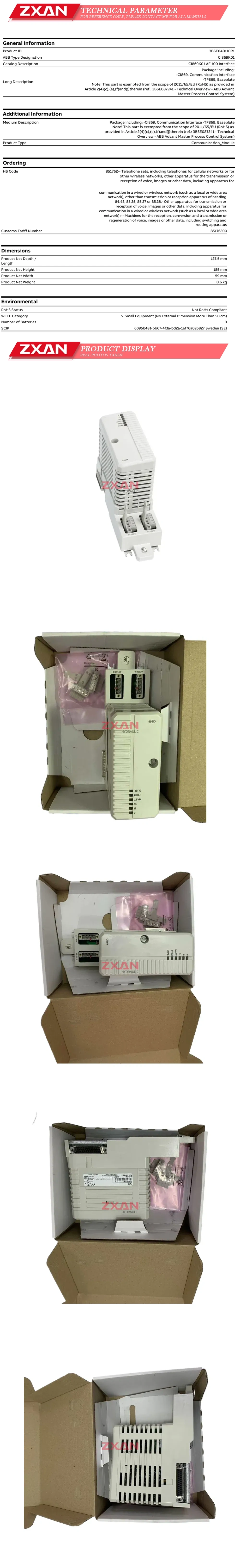 ABB CI869K01 Description