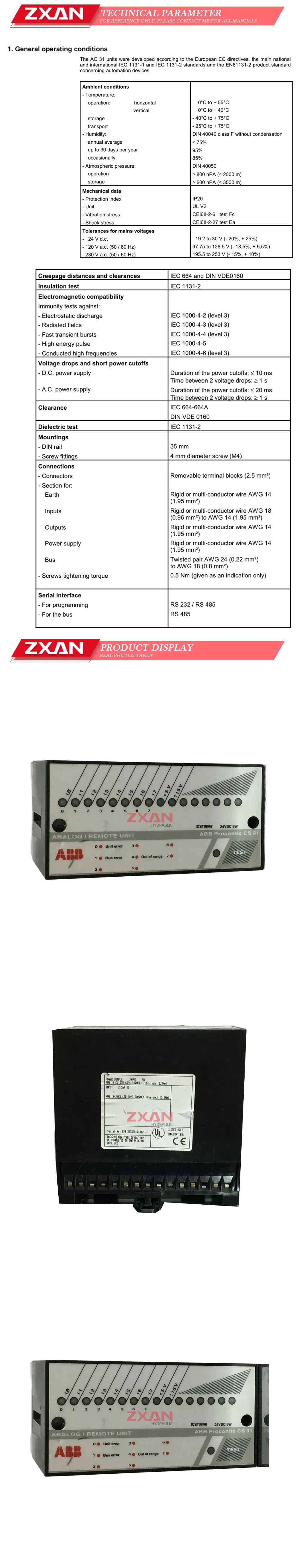 ABB ICST08A8 Controller Description