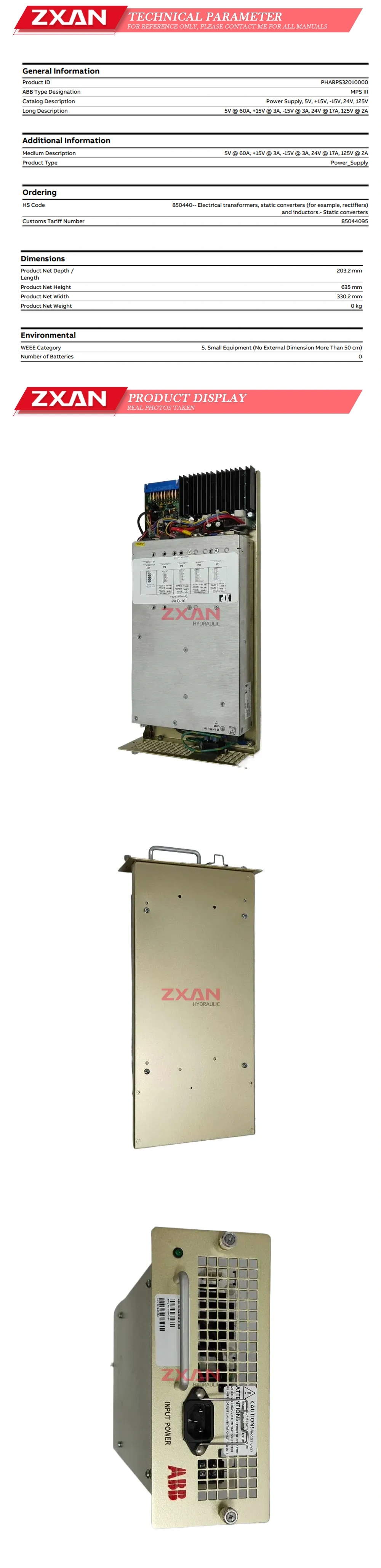 ABB PHARPS32010000 Power Supply Description