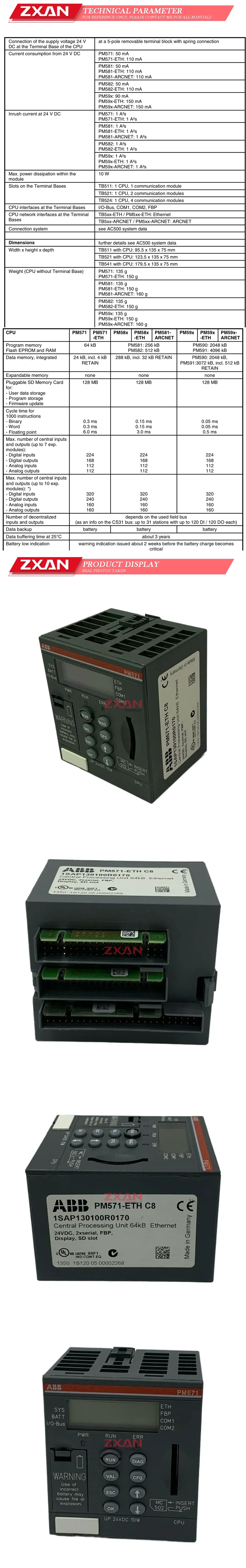 ABB PM571-ETH C8 Description