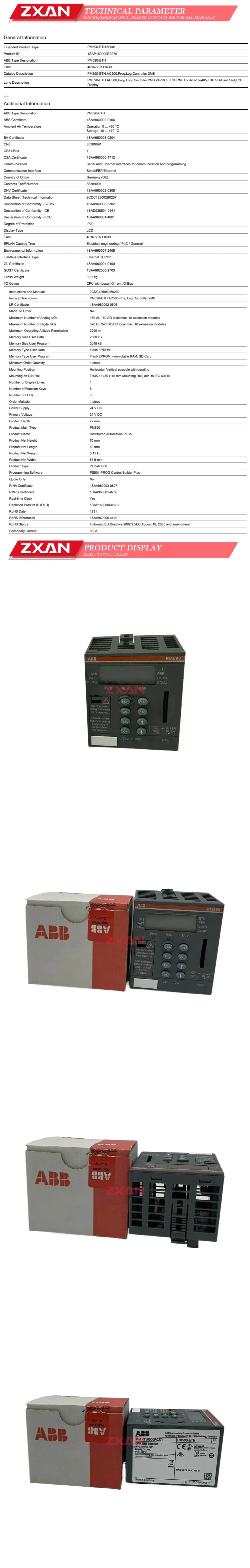 ABB PM590-ETH Description