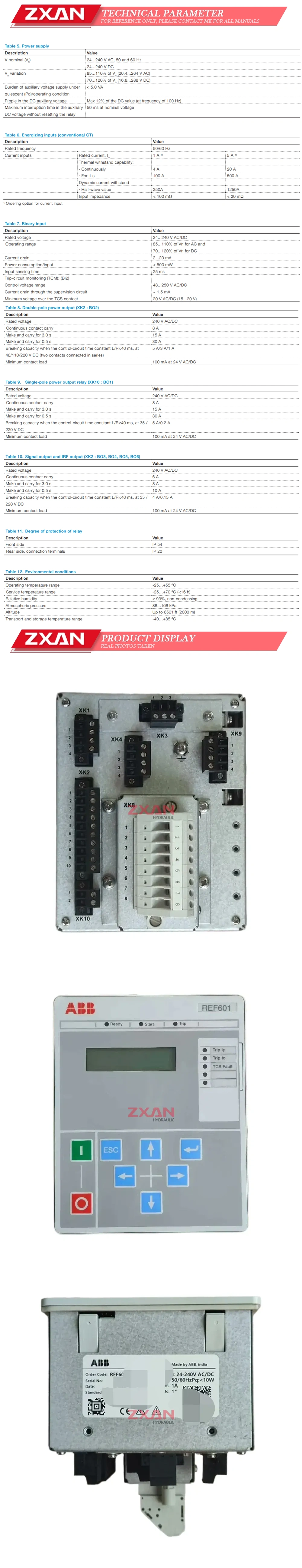 ABB REF601 Description