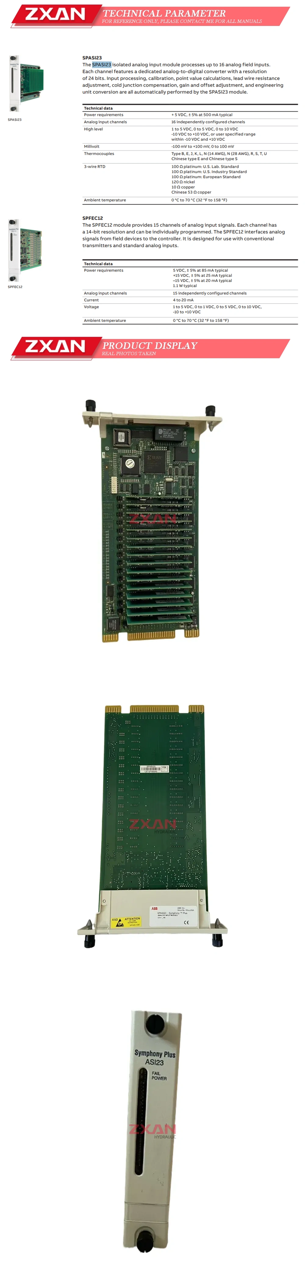 ABB SPASI23 Input Module Description