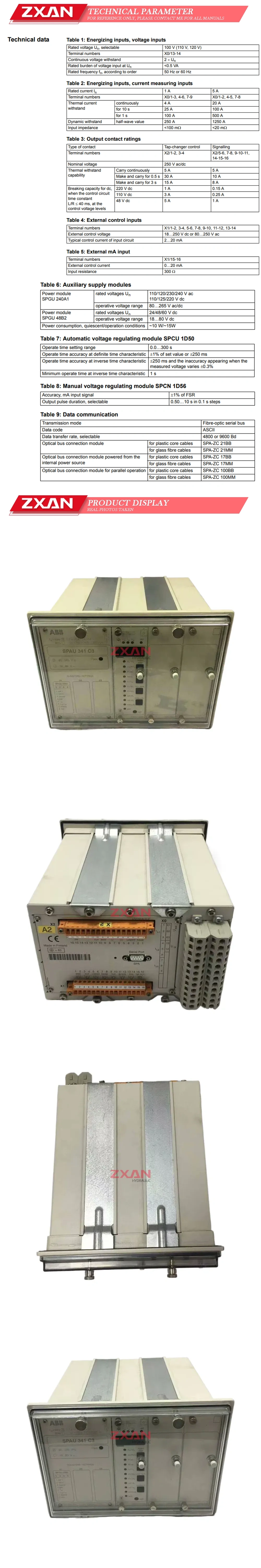 ABB SPAU341C3-AA Description