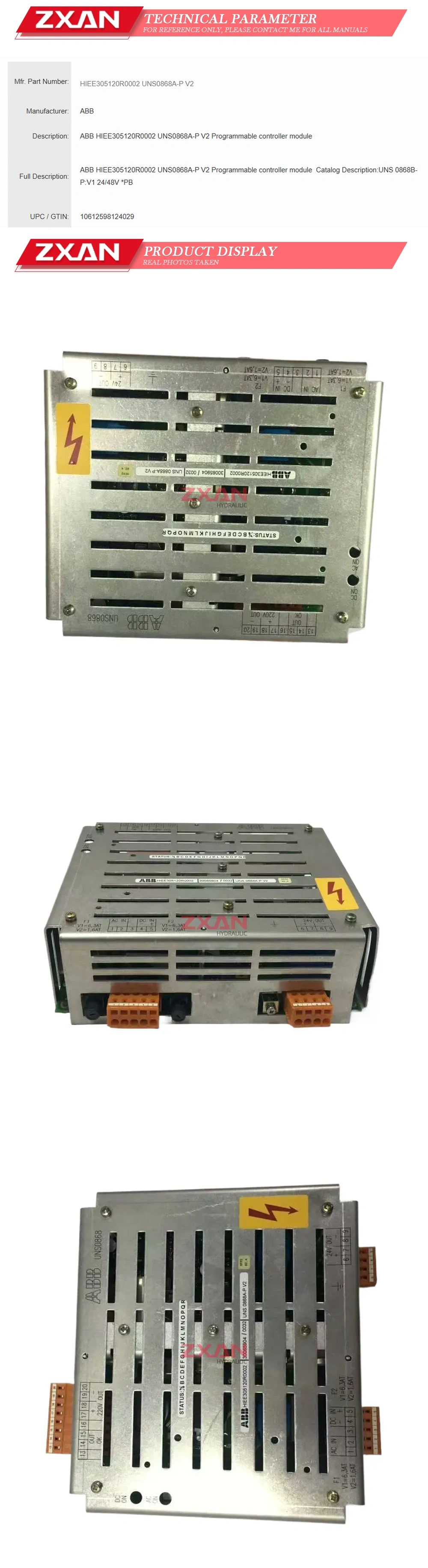 ABB UNS0868A-P HIEE305120R0002 Description