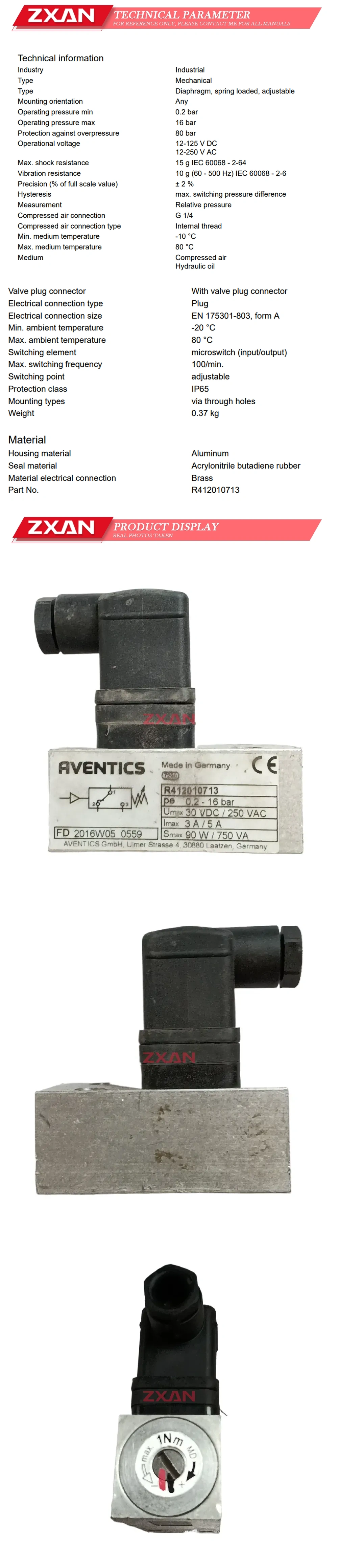 AVENTICS R412010713 Description