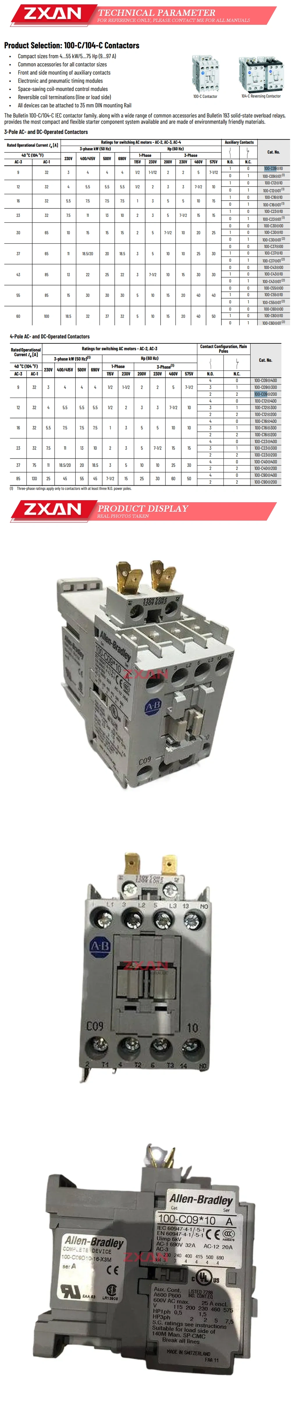 Allen Bradley 100-C09*10 Description