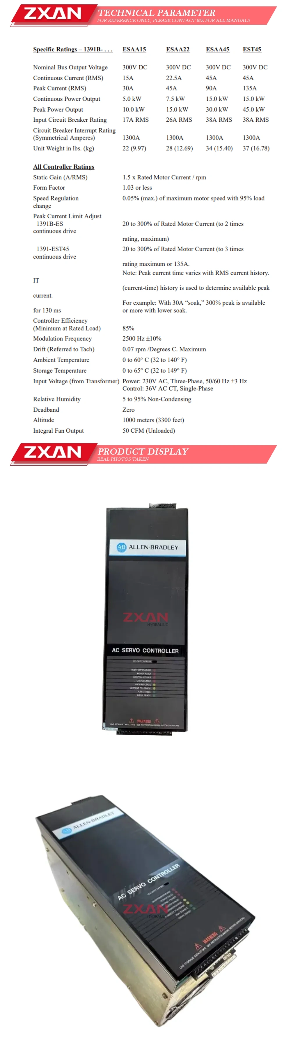 Allen Bradley 1391B-ESAA15-AQB Description