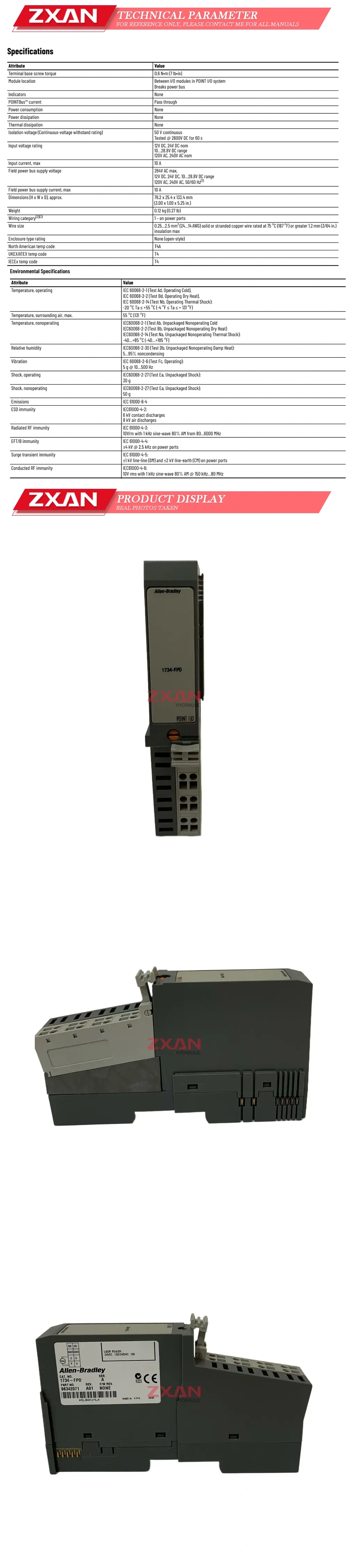 Allen-Bradley 1734-FPD Description