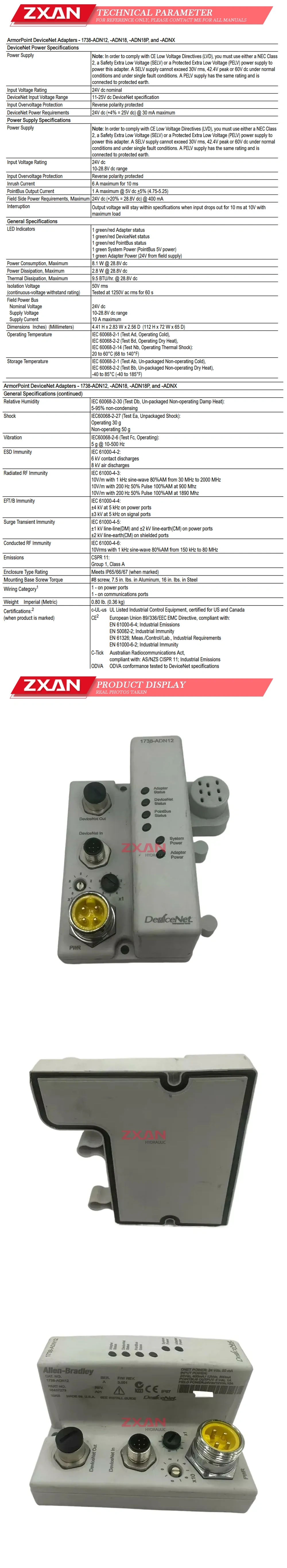 Allen Bradley 1738-ADN12 Description