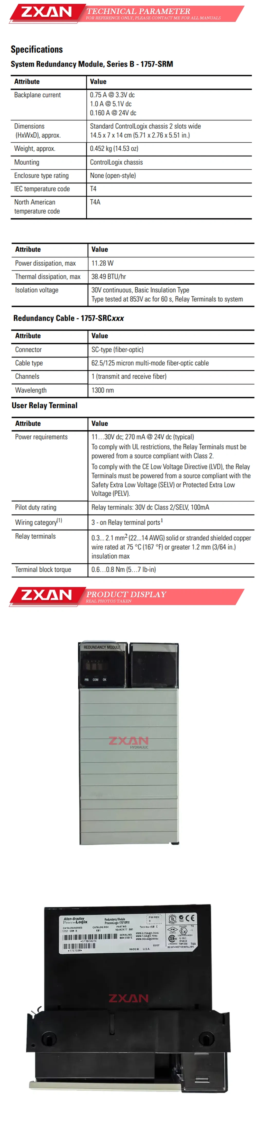 Allen Bradley 1757-SRM Description