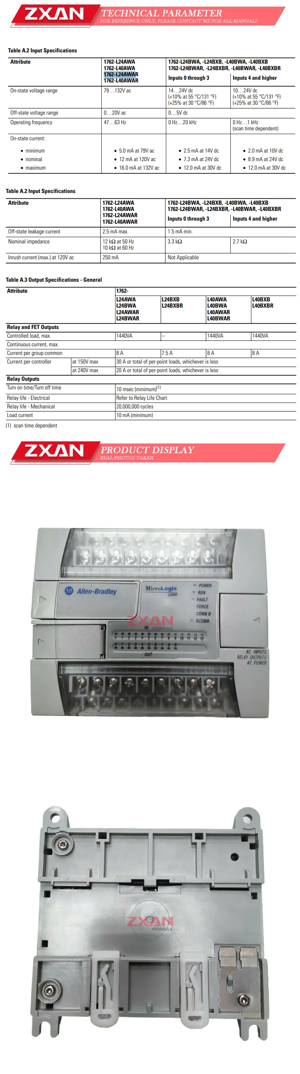Allen Bradley 1762-L24AWA Description