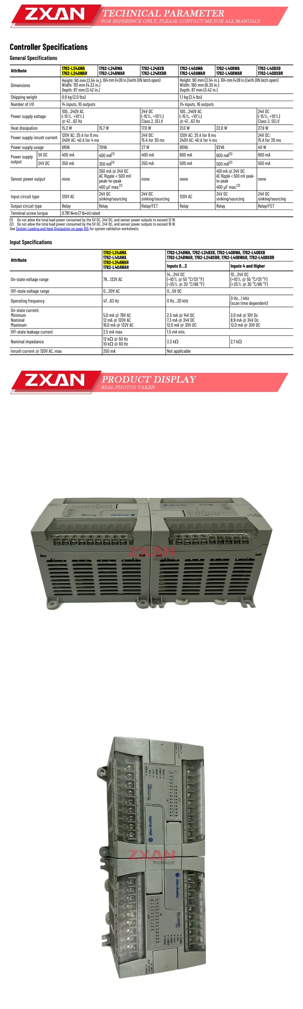 Allen Bradley 1762-L24AWA Description