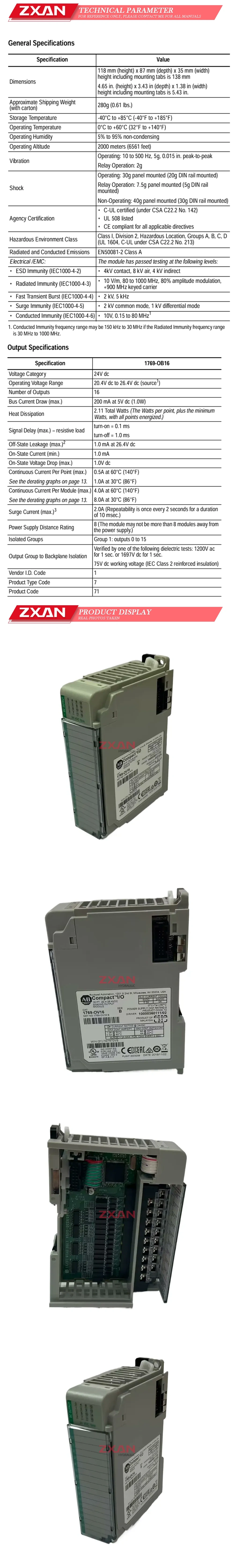 Allen Bradley 1769-OV16 Description