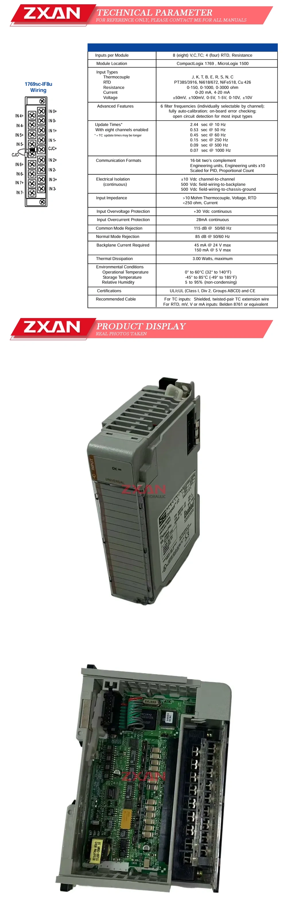 Allen Bradley 1769SC-IF8U Module Description