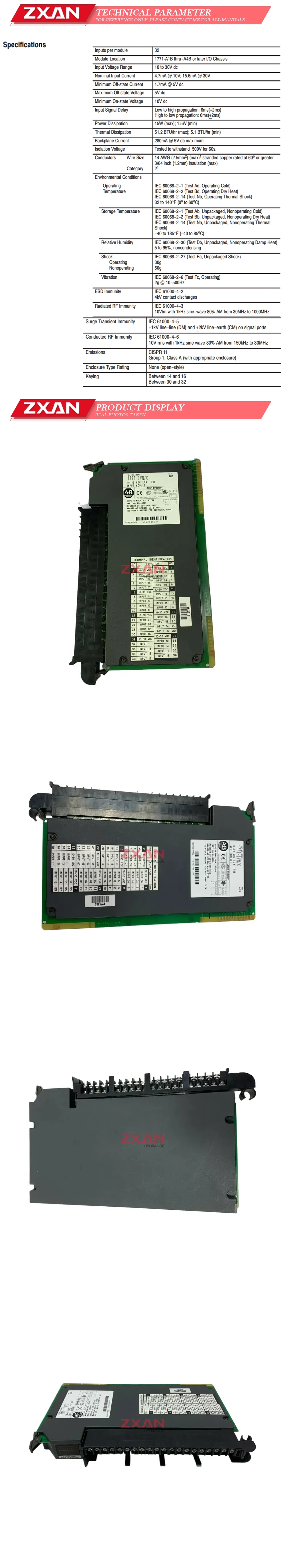 Allen-Bradley 1771-IVN/C Description