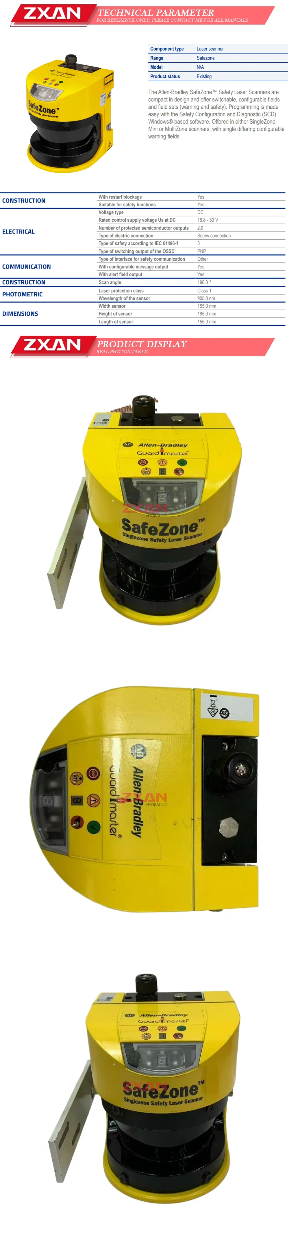 Allen-Bradley 442L-SFZNSZ Safety Laser Scanner Description