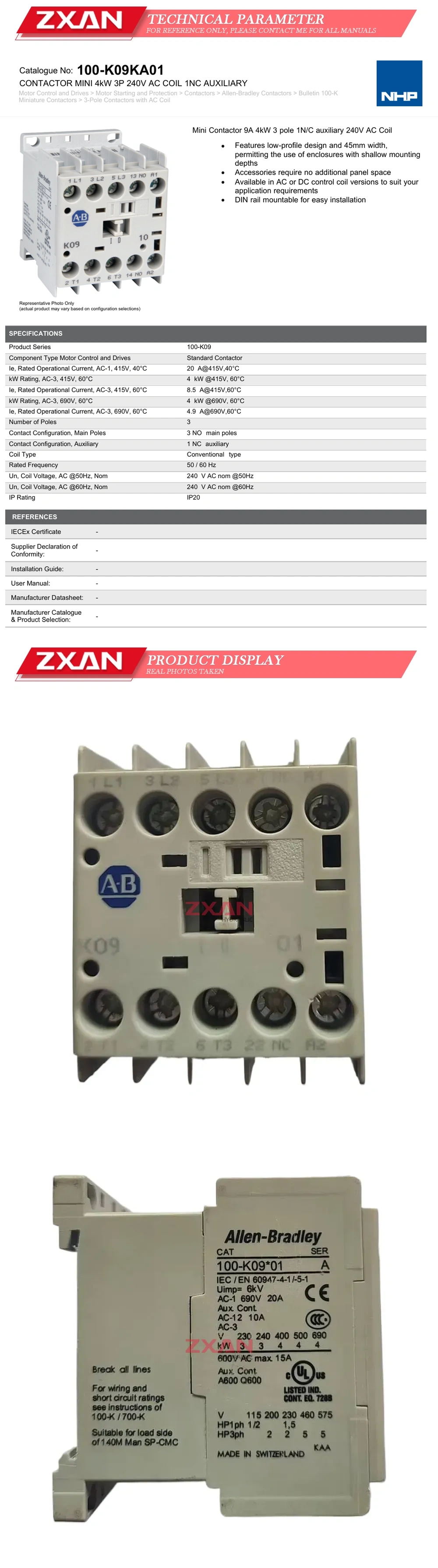 Allen bradley 100-K09*01 Description