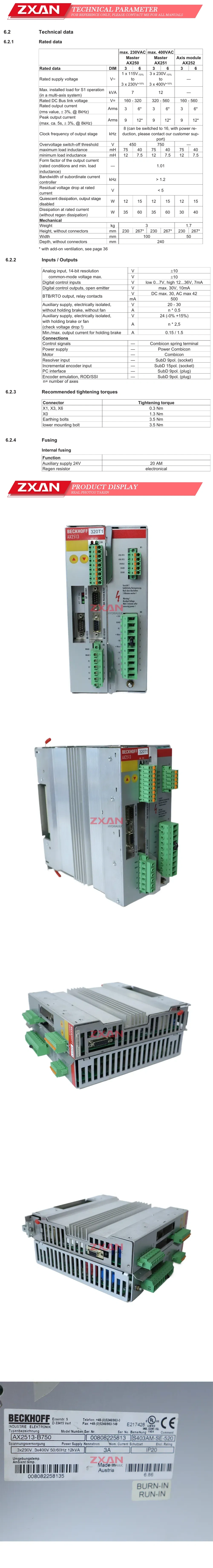 BECKHOFF AX2513-B750 Description