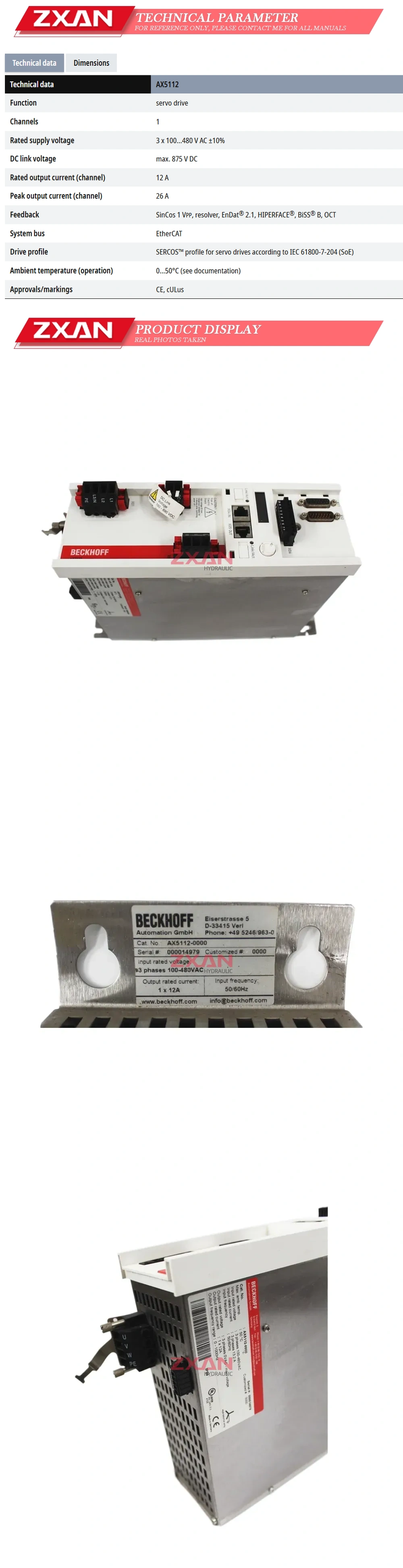 BECKHOFF AX5112-0000 Description