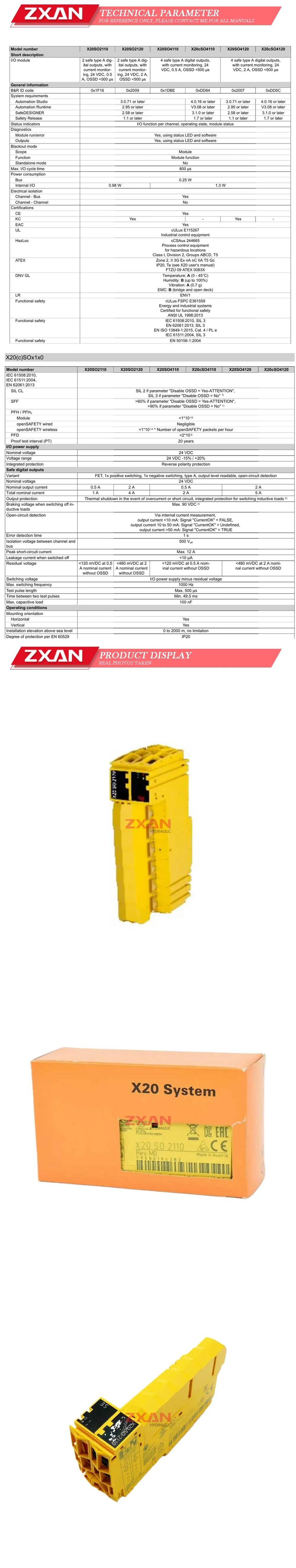 B&R X20SO2110 Safe Digital Output Module Description