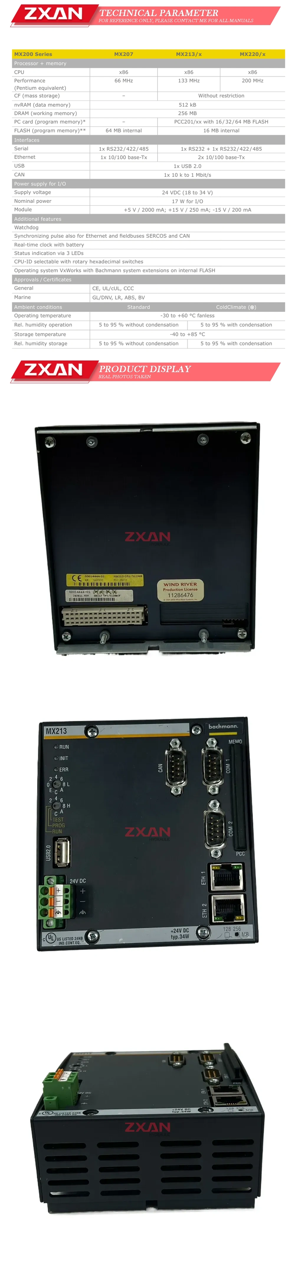 Bachmann MX213 Description